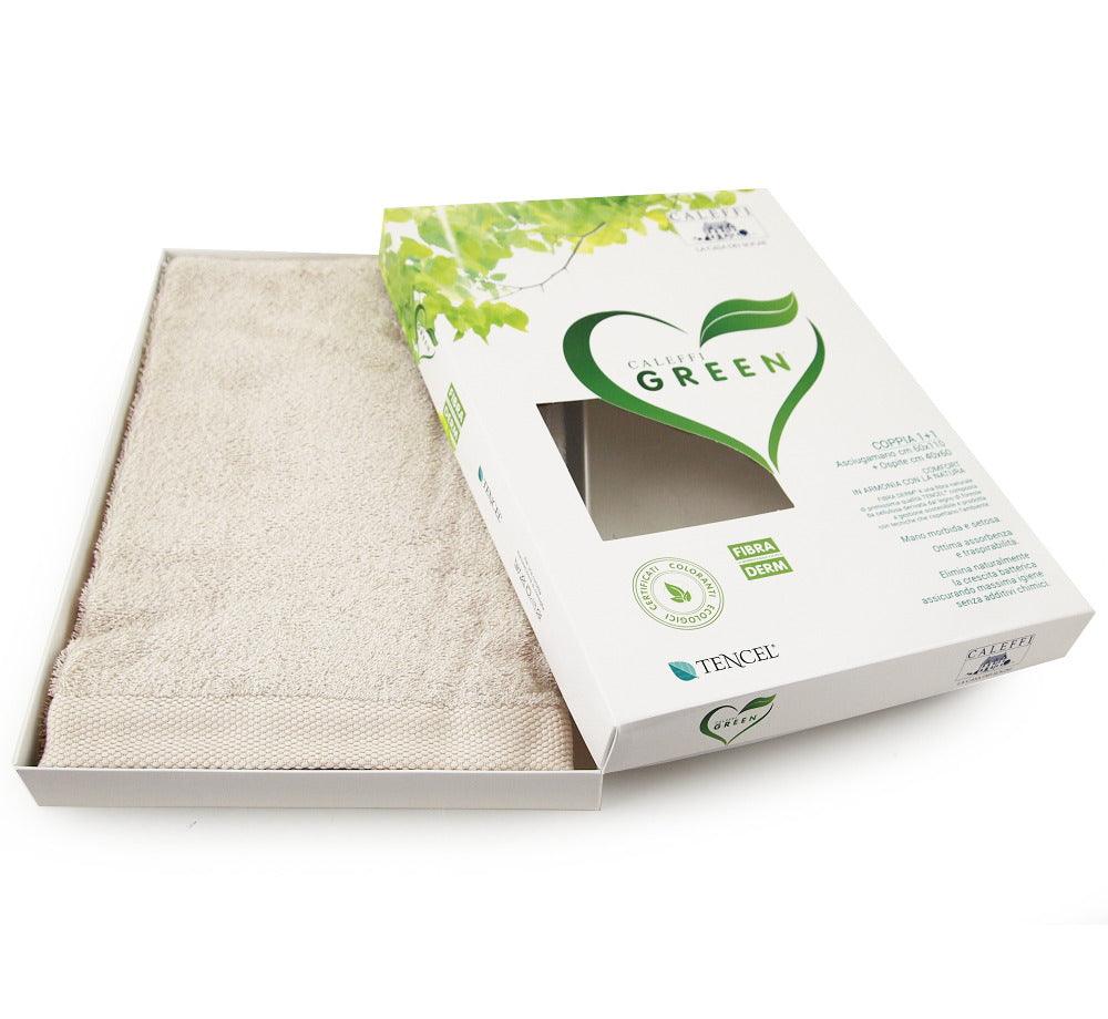 Caleffi Telo Doccia Bagno Green in Fibra Derm Naturale D12 - Passarelli Biancheria