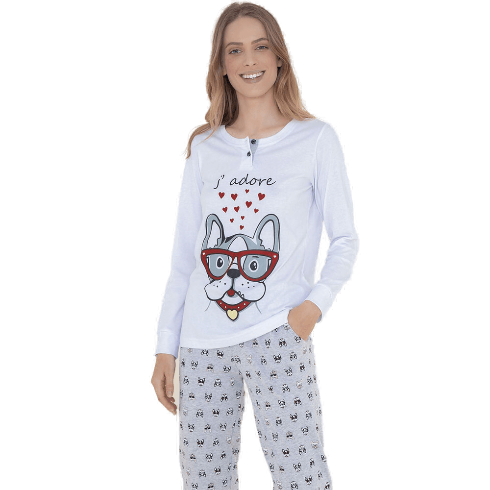 Noidinotte Pigiama Lungo Cotone Leggero da Donna FA7302 S24 - Passarelli Biancheria