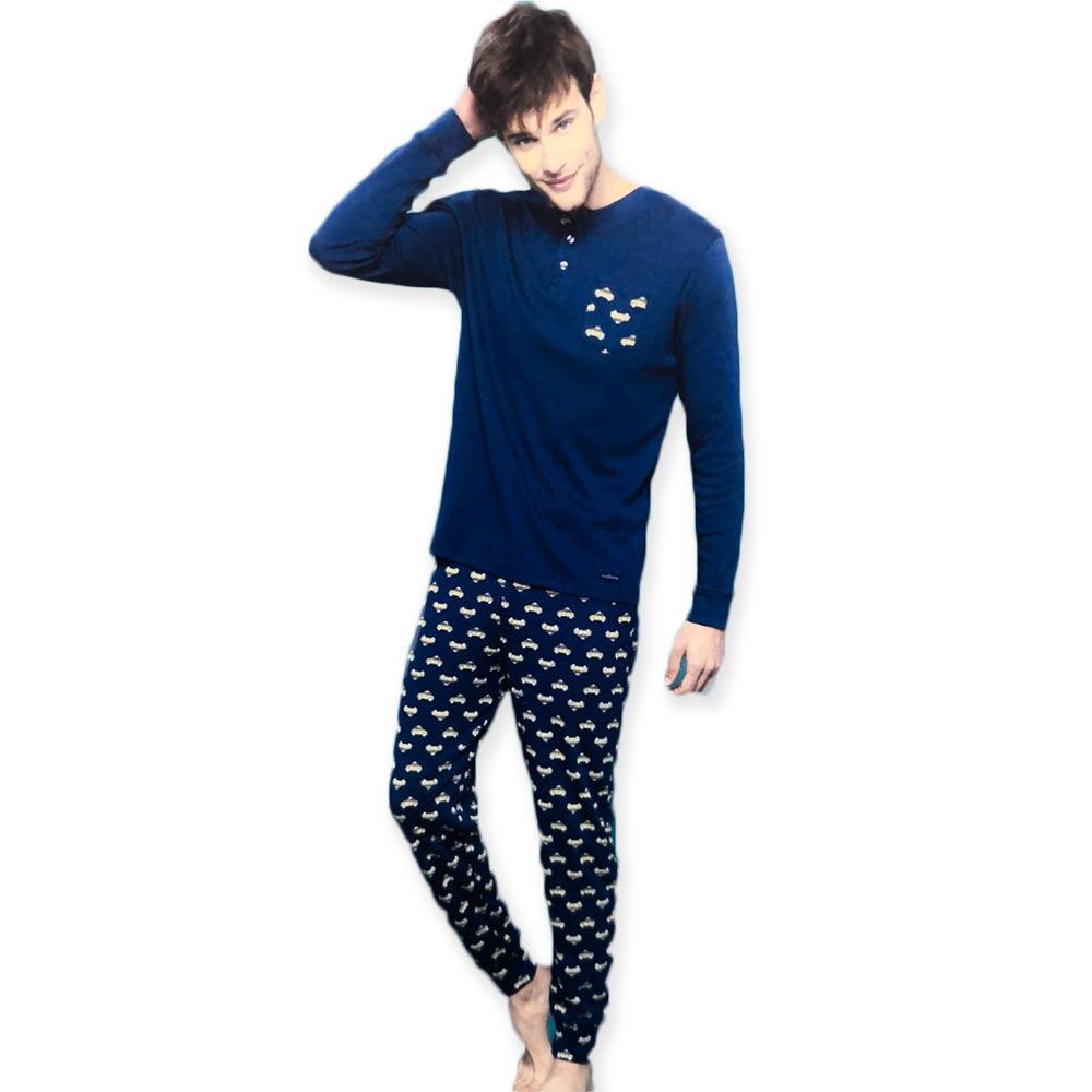 Noidinotte Pigiama da Uomo Caldo Cotone FC2350 Macchina S29 - Passarelli Biancheria