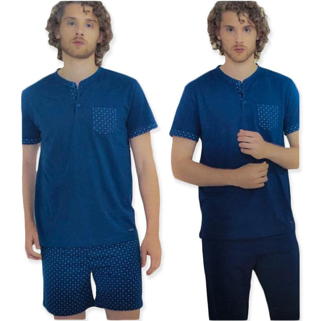 Noidinotte Pigiama Estivo tre Pezzi da Uomo FC2249 S32 - Passarelli Biancheria