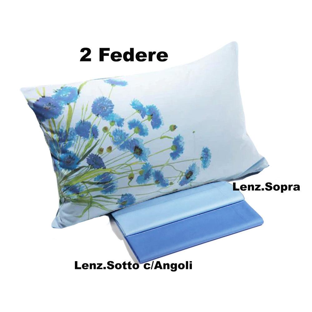 Caleffi Completo Lenzuola Matrimoniale Mix Flower D54 - Passarelli Biancheria