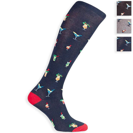 Officine Tessili Calza Lunga in Caldo Cotone disegno Cocktail OT20W18 S66 - Passarelli Biancheria