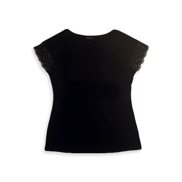 Oroblu Maglia Estiva da Donna Maniche Corte Nera VOBT67331 S40 - Passarelli Biancheria