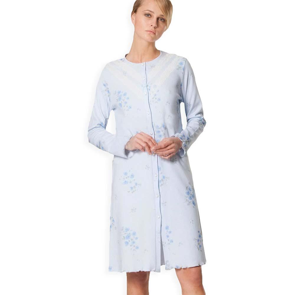 Ragno Camicia da Notte Caldo Cotone Aperta N1209W S50 - Passarelli Biancheria