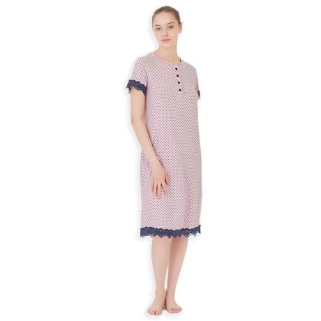 Ragno Camicia da notte Maniche Corte in jersey di cotone DC54NK S30 - Passarelli Biancheria