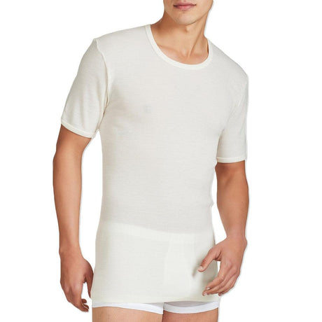 Ragno Maglia Intima Uomo Manica Corta Girocollo Pura Lana 060037 S32 - Passarelli Biancheria