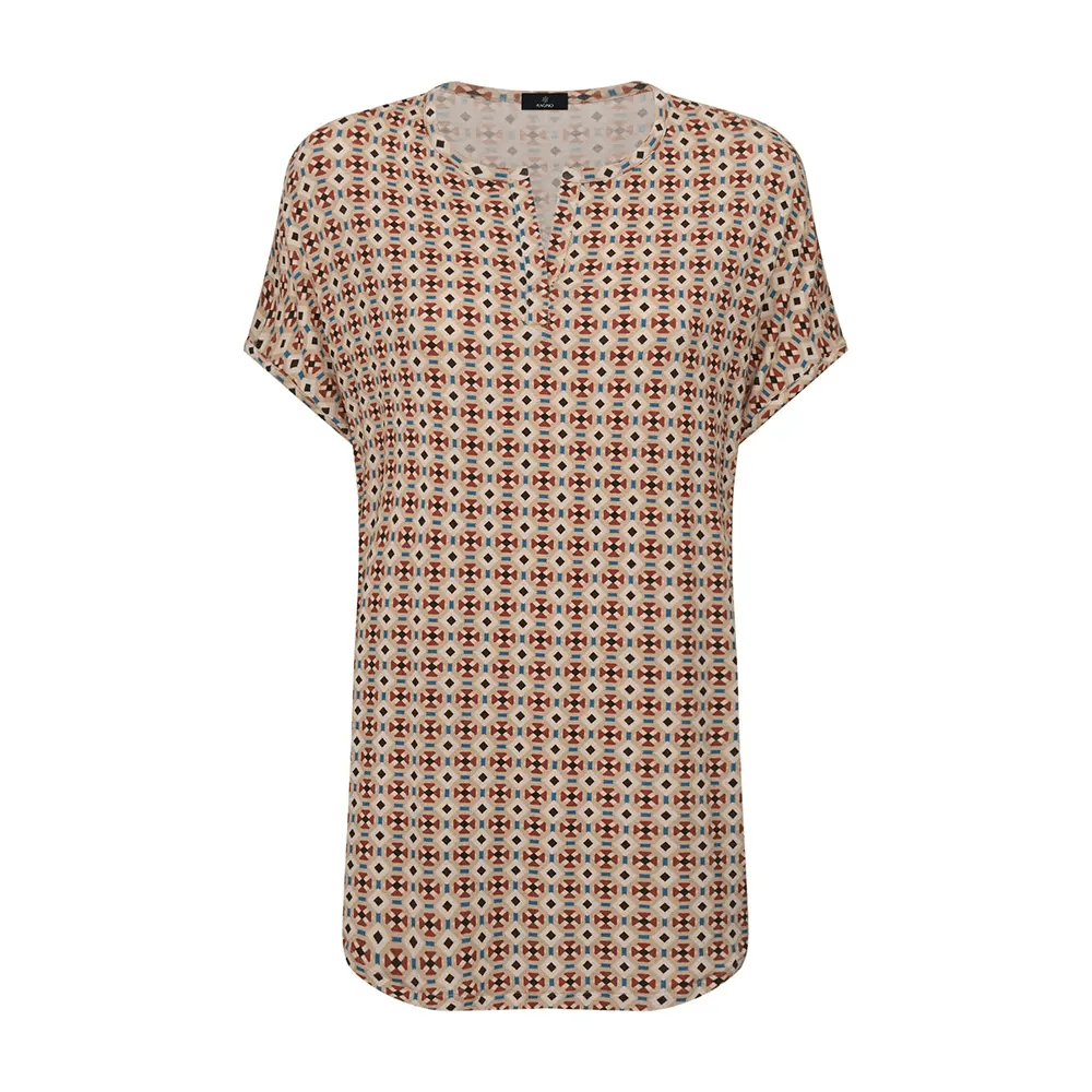 Ragno Maglietta Estiva da Donna con collo a serafino in Viscosa Summer DH13TX S34 - Passarelli Biancheria