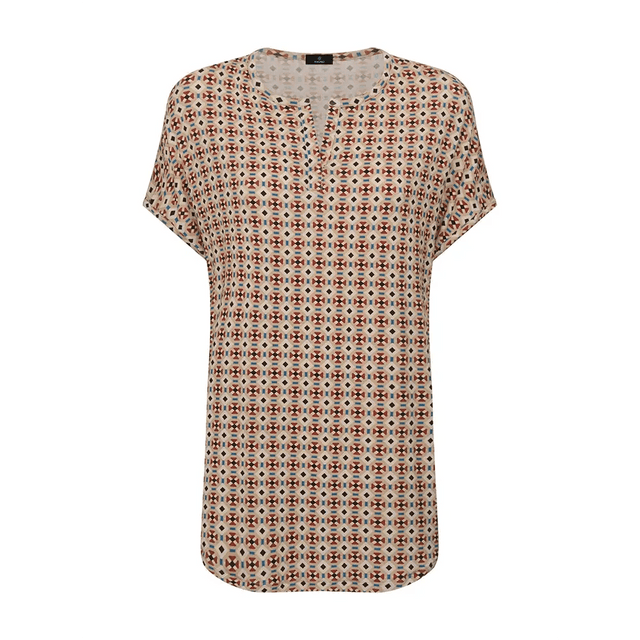 Ragno Maglietta Estiva da Donna con collo a serafino in Viscosa Summer DH13TX S34 - Passarelli Biancheria