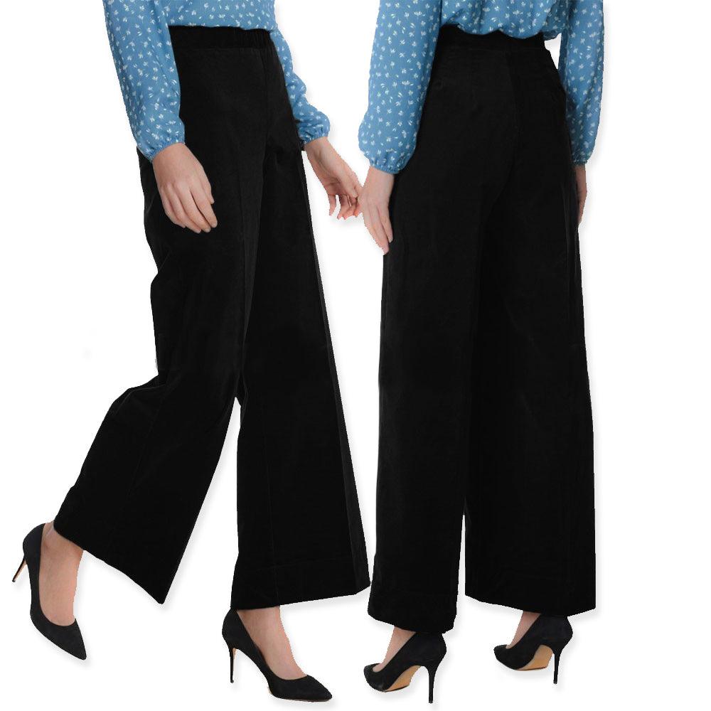 Ragno Pantalone Invernale da Donna in Velluto Modello a Gamba Larga D008PF S64 - Passarelli Biancheria