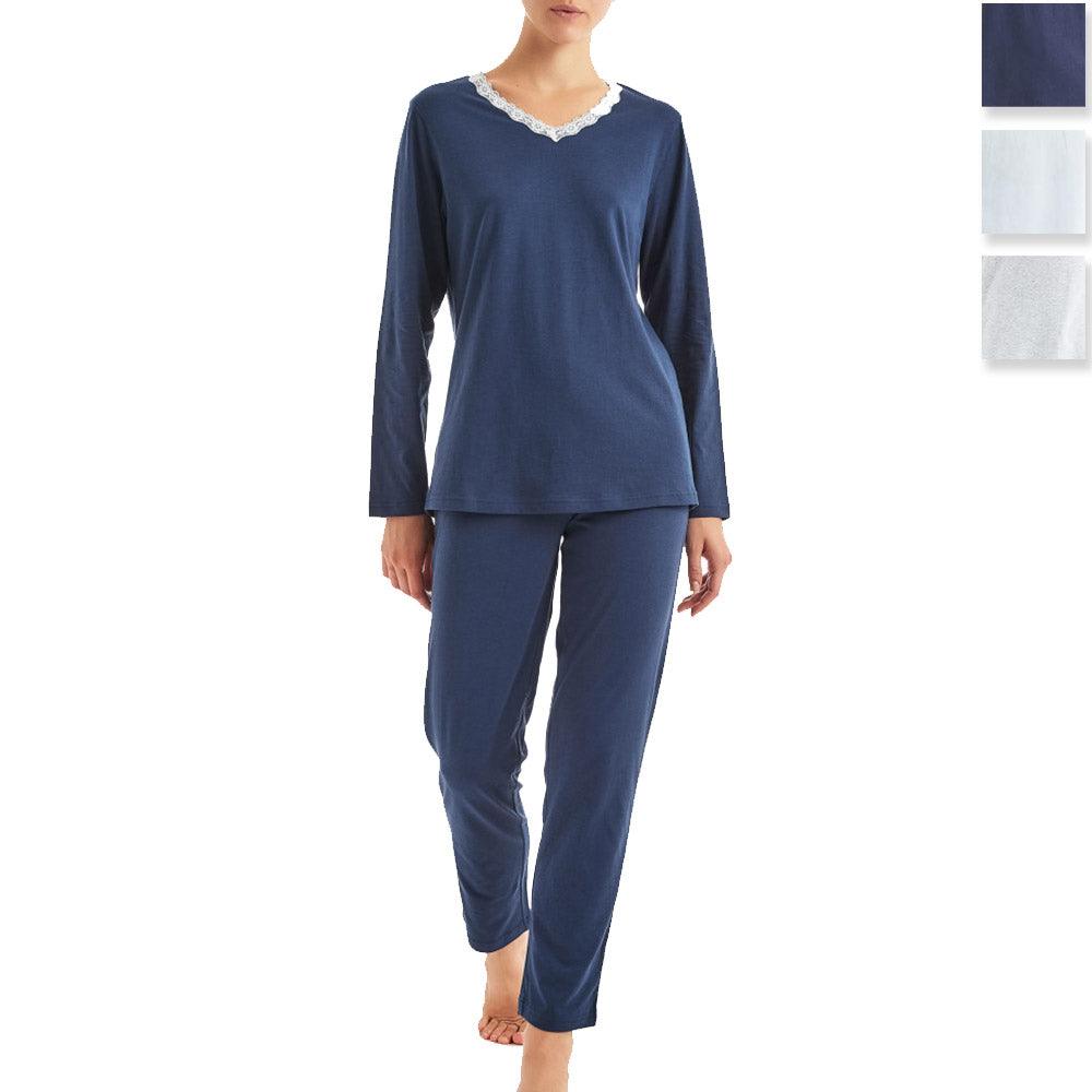 Ragno Pigiama da Donna in jersey di Cotone Kit008 S28 - Passarelli Biancheria