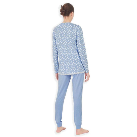 Ragno Pigiama da Donna Cotone Leggero Aperto Maniche Lunghe DC51N6 S40 - Passarelli Biancheria