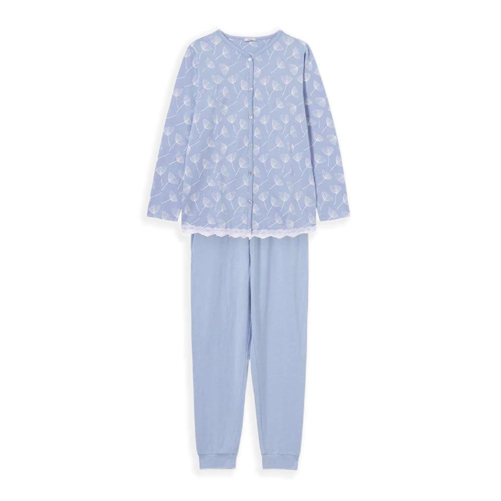 Ragno Pigiama da Donna Cotone Leggero Aperto Maniche Lunghe DC51N6 S40 - Passarelli Biancheria