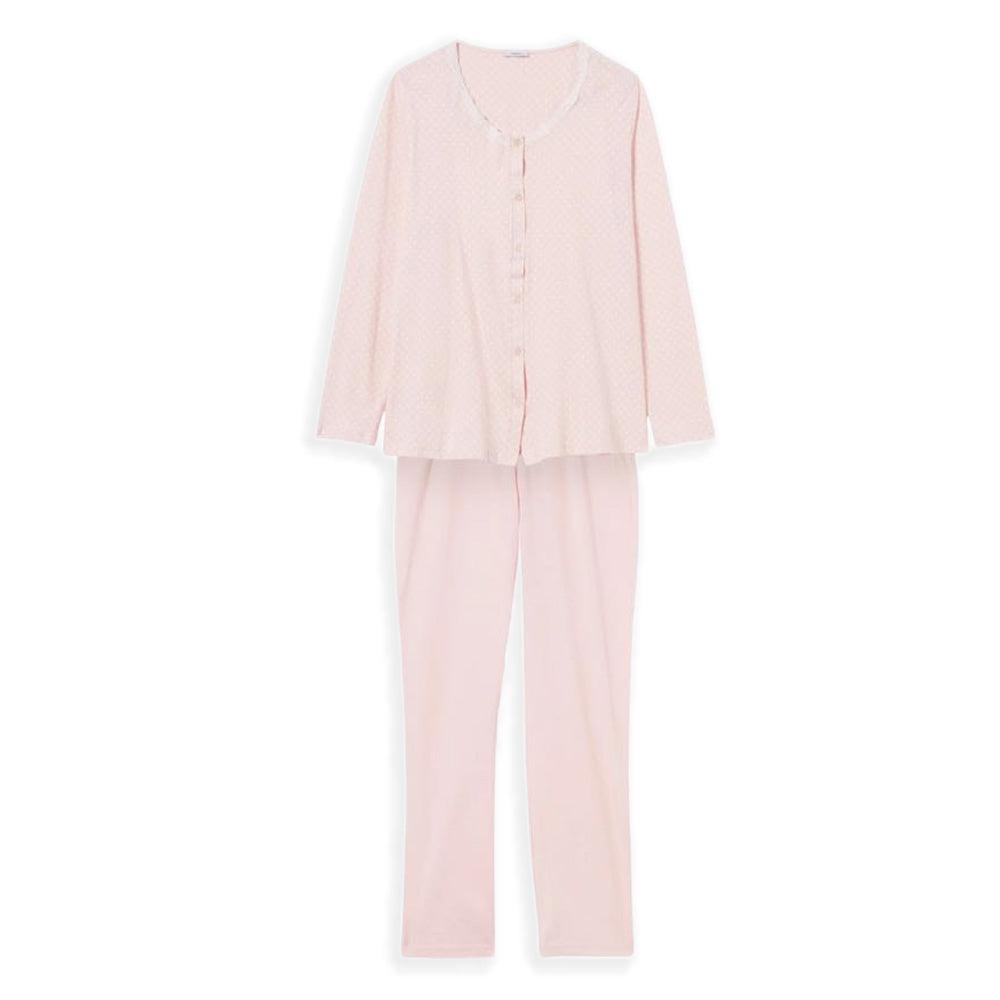 Ragno Pigiama da Donna Cotone Leggero Aperto Maniche Lunghe DC52N6 S40 - Passarelli Biancheria