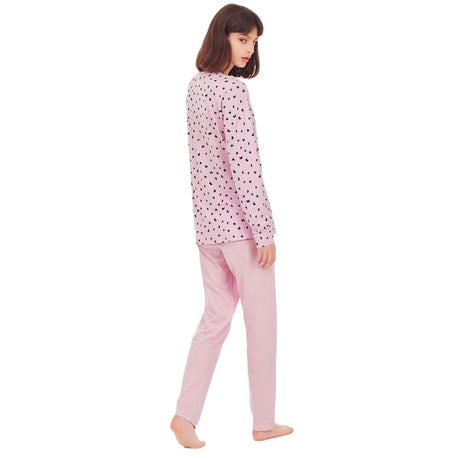 Ragno Pigiama da Donna Cotone Leggero Maniche Lunghe DC57N1 S40 - Passarelli Biancheria