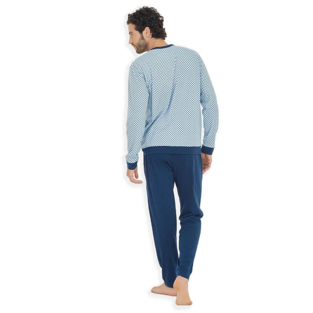 Ragno Pigiama da Uomo in Cotone Leggero Maniche Lunghe U444N1 S28 - Passarelli Biancheria