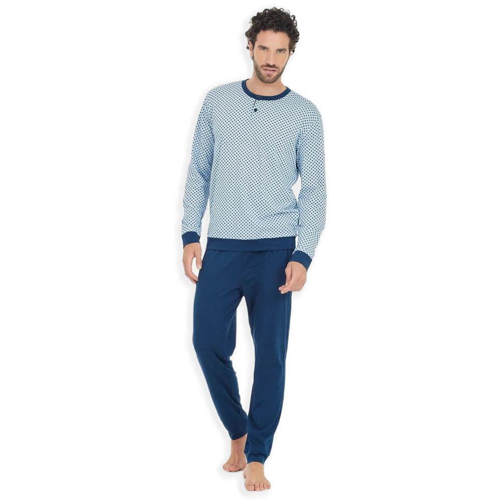 Ragno Pigiama da Uomo in Cotone Leggero Maniche Lunghe U444N1 S28 - Passarelli Biancheria