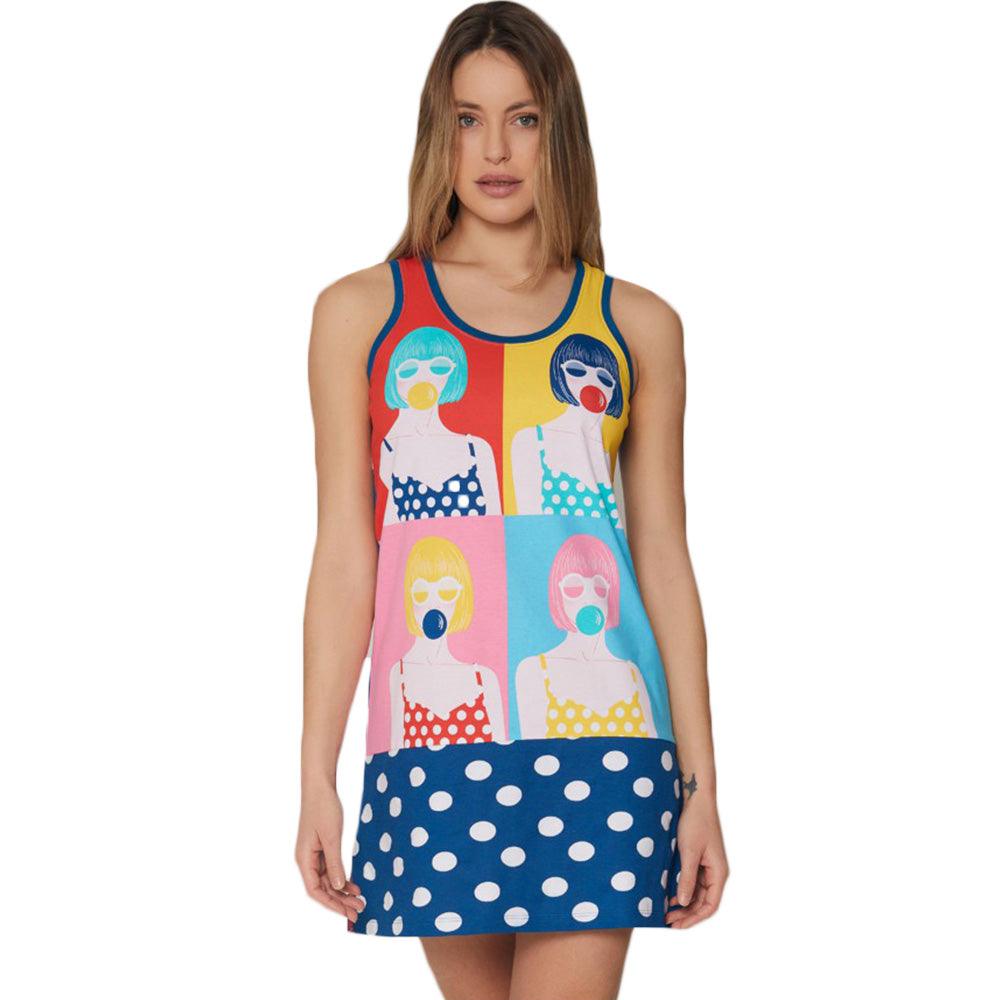 Santoro Camicia da Notte Senza Maniche Pop Straps 51494 S20 - Passarelli Biancheria