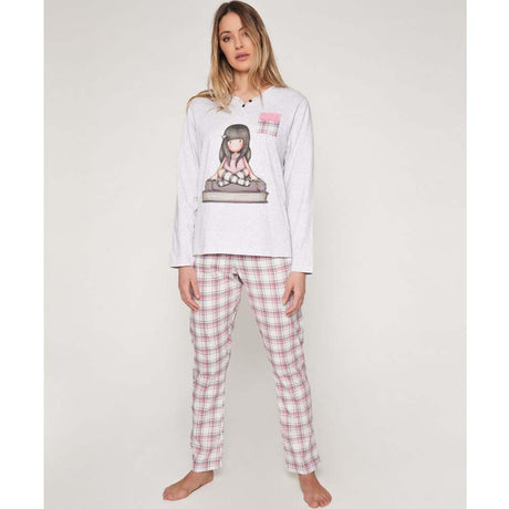 Santoro Corjuss Pigiama da Donna in Caldo Cotone 55527 S33 - Passarelli Biancheria