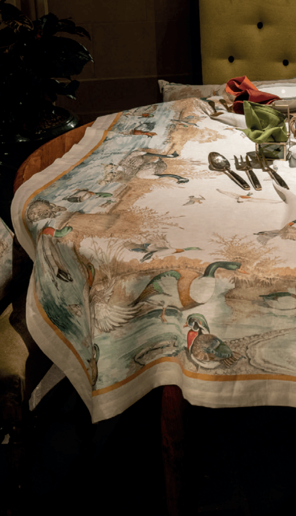 Tessitura Toscana Telerie Tovaglia da Tavola in 100% Puro lino Laguna - Varie Dimensioni - Passarelli Biancheria