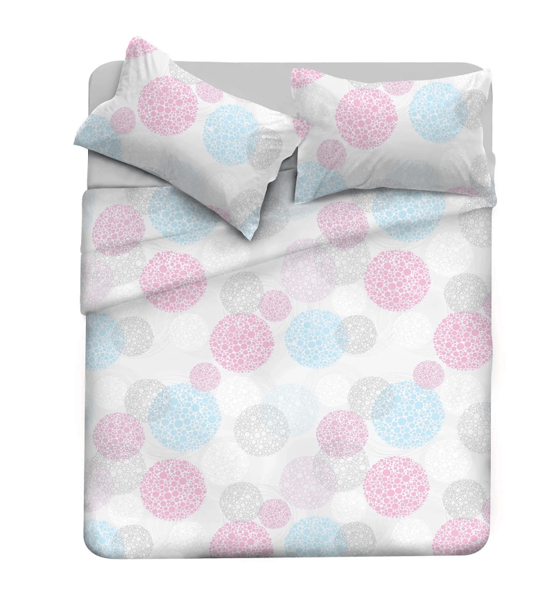 Fazzi Completo Lenzuola Matrimoniale Fantasy Molecole D24 - Passarelli Biancheria