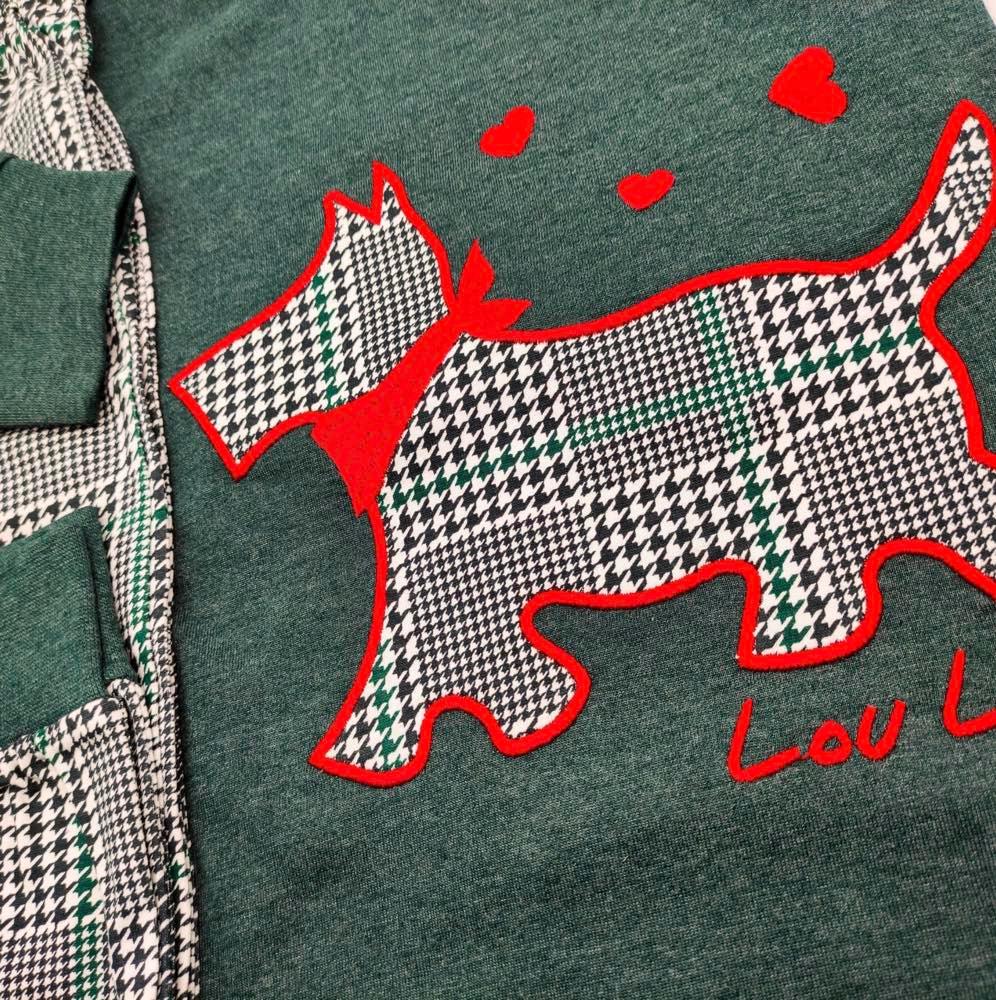 Admas Pigiama Bambina caldo cotone scozzese pied de poule 54275 S22 - Passarelli Biancheria