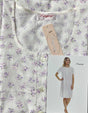 Lingery Camicia da Notte per Donna a Maniche Corte in Puro Cotone Batista 9040 S33 - Passarelli Biancheria