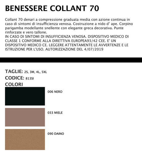 Sisi Collant Benessere 70 813SI S90 - Passarelli Biancheria