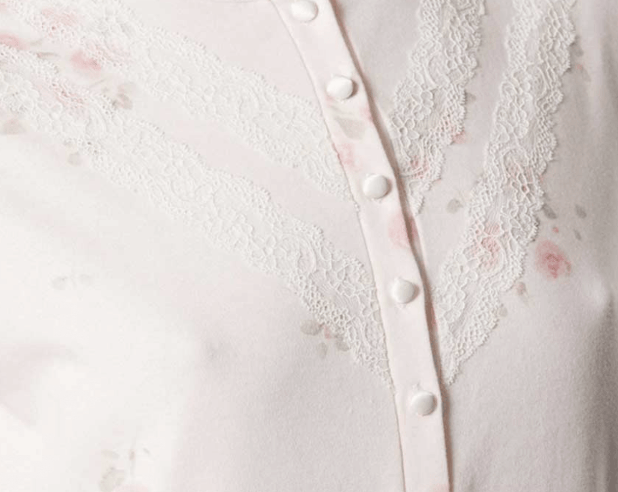 Ragno Camicia da Notte Caldo Cotone Aperta N1209W S50 - Passarelli Biancheria