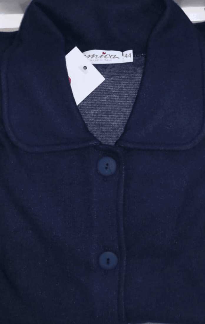 Amica Vestaglia Invernale Punto Milano con Colletto da Donna A477 S36 - Passarelli Biancheria