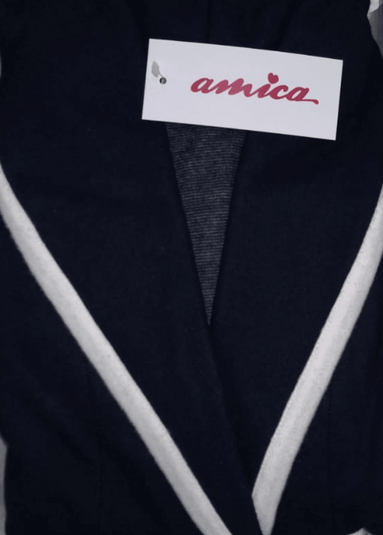 Amica Vestaglia Invernale in Punto Milano collo Sciallato da Donna A478 S40 - Passarelli Biancheria