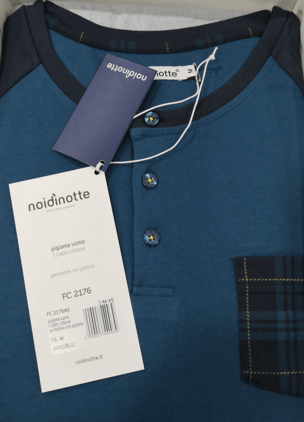 Noidinotte Pigiama da Uomo Caldo Cotone FC 2176 S29 - Passarelli Biancheria