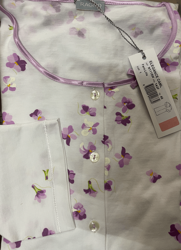 Ragno Camicia da Notte Cotone Jersey Aperta N1115W S60 - Passarelli Biancheria