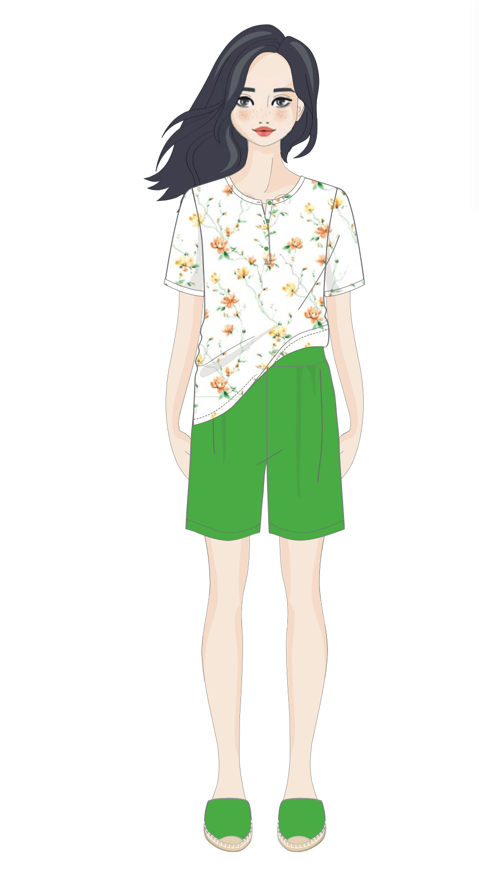 Zero Pigiamore Pigiama Estivo Corto da Donna 3358 S40 - Passarelli Biancheria