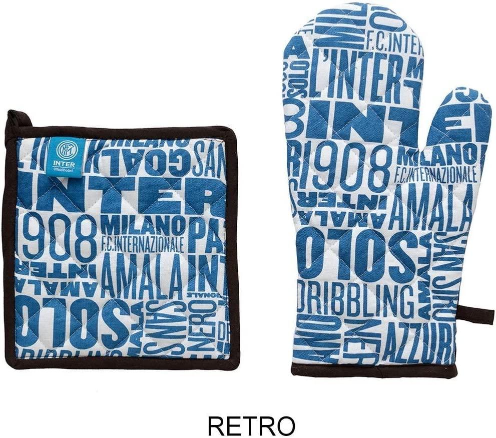 Set Barbecue Guanto + Presina Inter D80 - Passarelli Biancheria