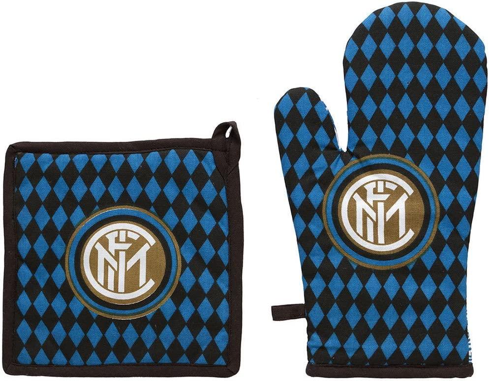 Set Barbecue Guanto + Presina Inter D80 - Passarelli Biancheria