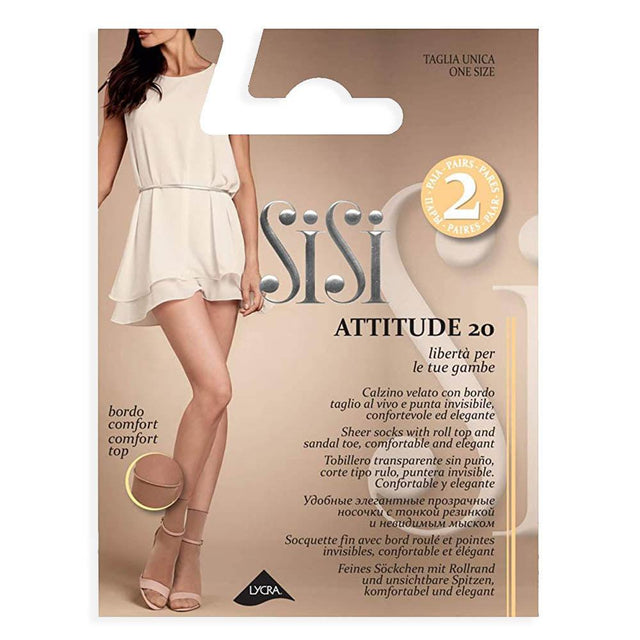 Sisi 2 Paia Calzini 20 Den Taglio Vivo Attidude 843SI S36 - Passarelli Biancheria