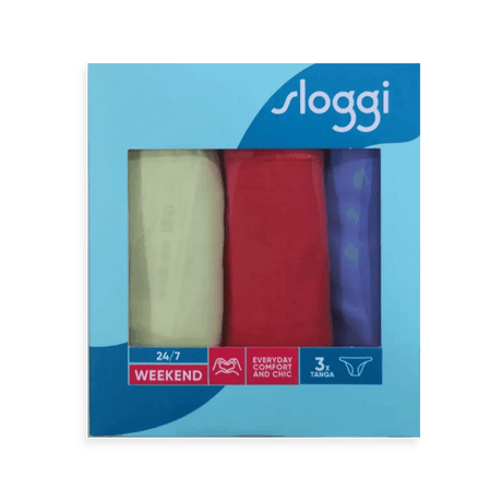 Sloggi Donna Weekend Tai C3P Confezione 3 Slip M018 S15 - Passarelli Biancheria