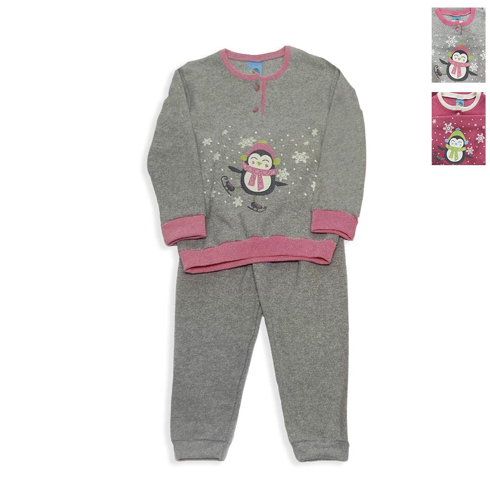 Soffici Colori Pigiama Invernale da Bimba in Caldo Punto Milano D20 - Passarelli Biancheria