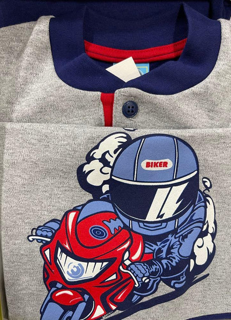 Soffici Colori Pigiama Invernale da Bimbo in Caldo Cotone Felpina D20 - Passarelli Biancheria