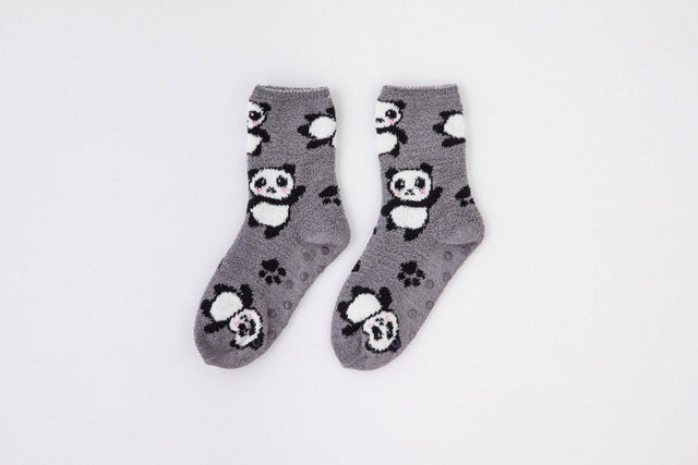 Noidinotte Calzino Anti Scivolo in Pile TR662 Panda All Over S60 - Passarelli Biancheria