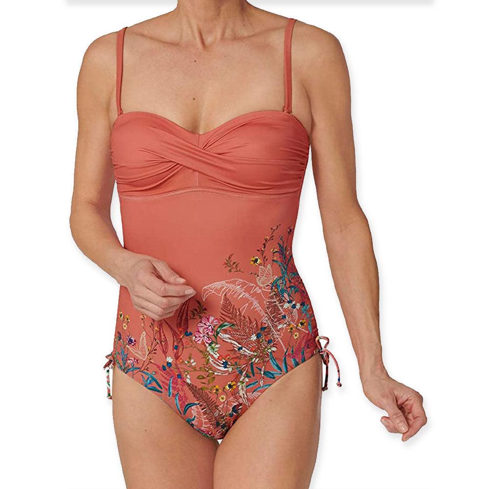 Triumph Costume Intero da Donna Botanical Leaf OPD 10207931 S78 - Passarelli Biancheria
