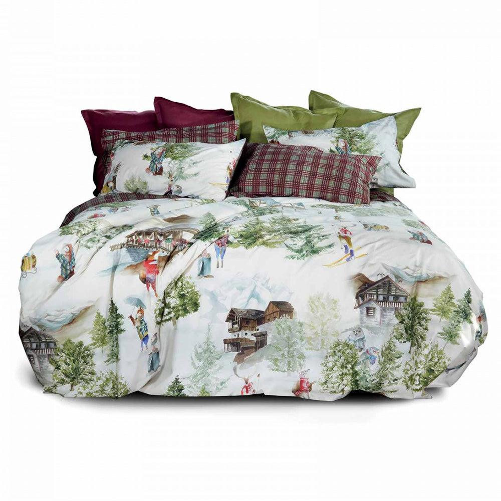 Tessitura Toscana Telerie Completo Lenzuola Funes Baita - Varie Dimensioni - Passarelli Biancheria