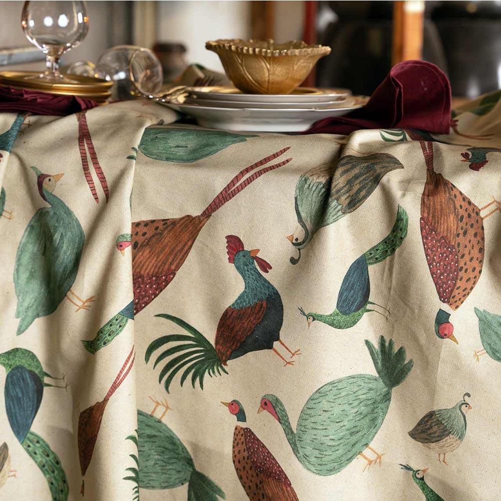Tessitura Toscana Telerie Tovaglia da Tavola in 100% Puro Cotone Pintade - Passarelli Biancheria