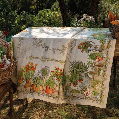 Tessitura Toscana Telerie Tovaglia da Tavola in 100% Puro lino Balcon Potag - Passarelli Biancheria