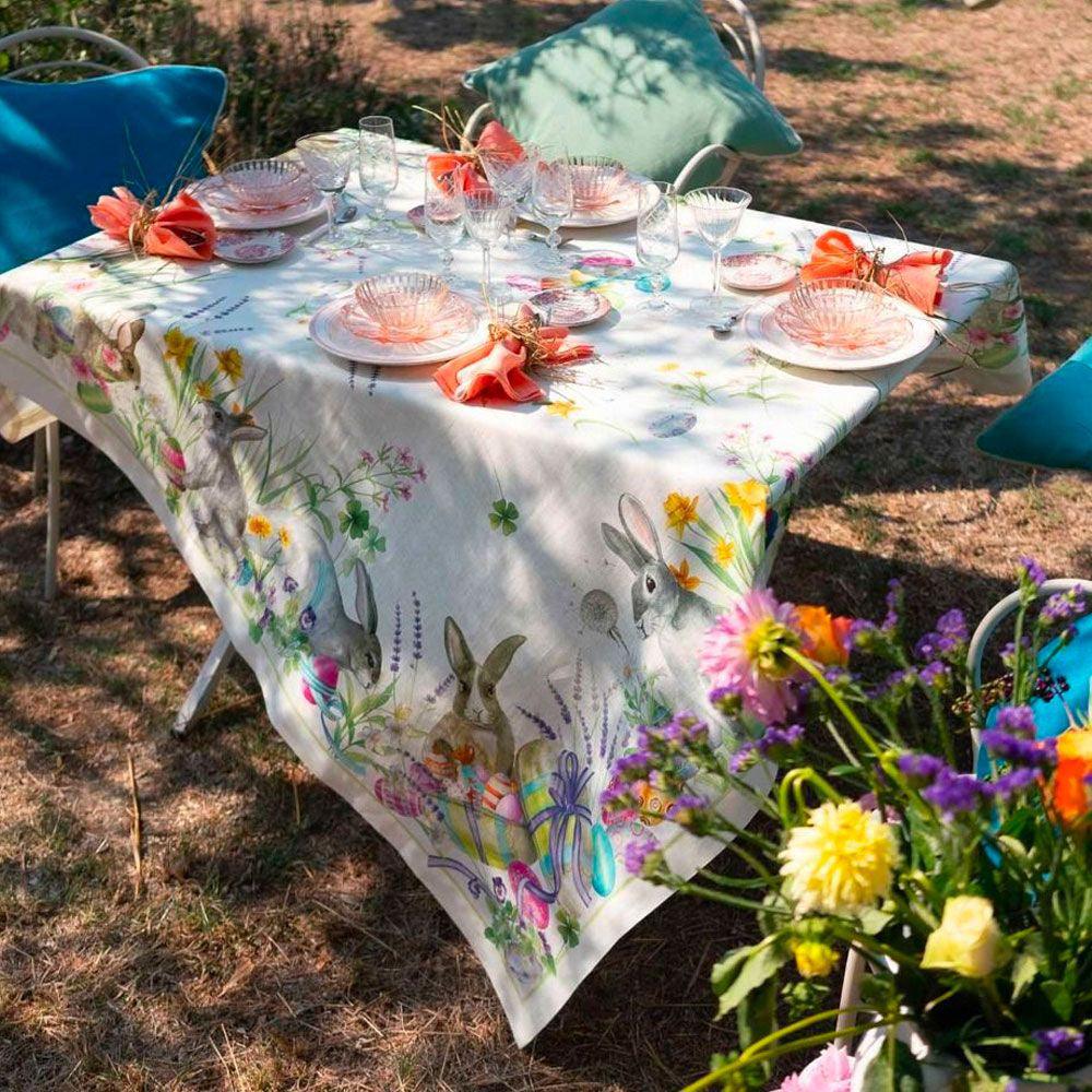 Tessitura Toscana Telerie Tovaglia da Tavola in 100% Puro lino Roger - Varie Dimensioni - Passarelli Biancheria