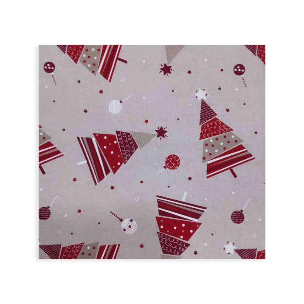 Via Roma 60 Copri Tavola - Tovaglia Disegno Natalizio 160x180 in Cotone Alberelli S25 - Passarelli Biancheria