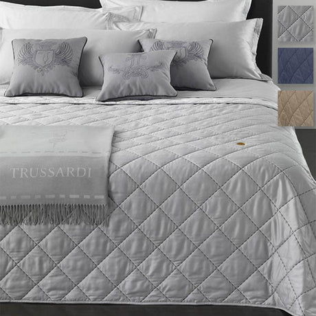 Trussardi Home Copriletto Trapuntato Quilt Matrimoniale Seam Line S300 - Passarelli Biancheria