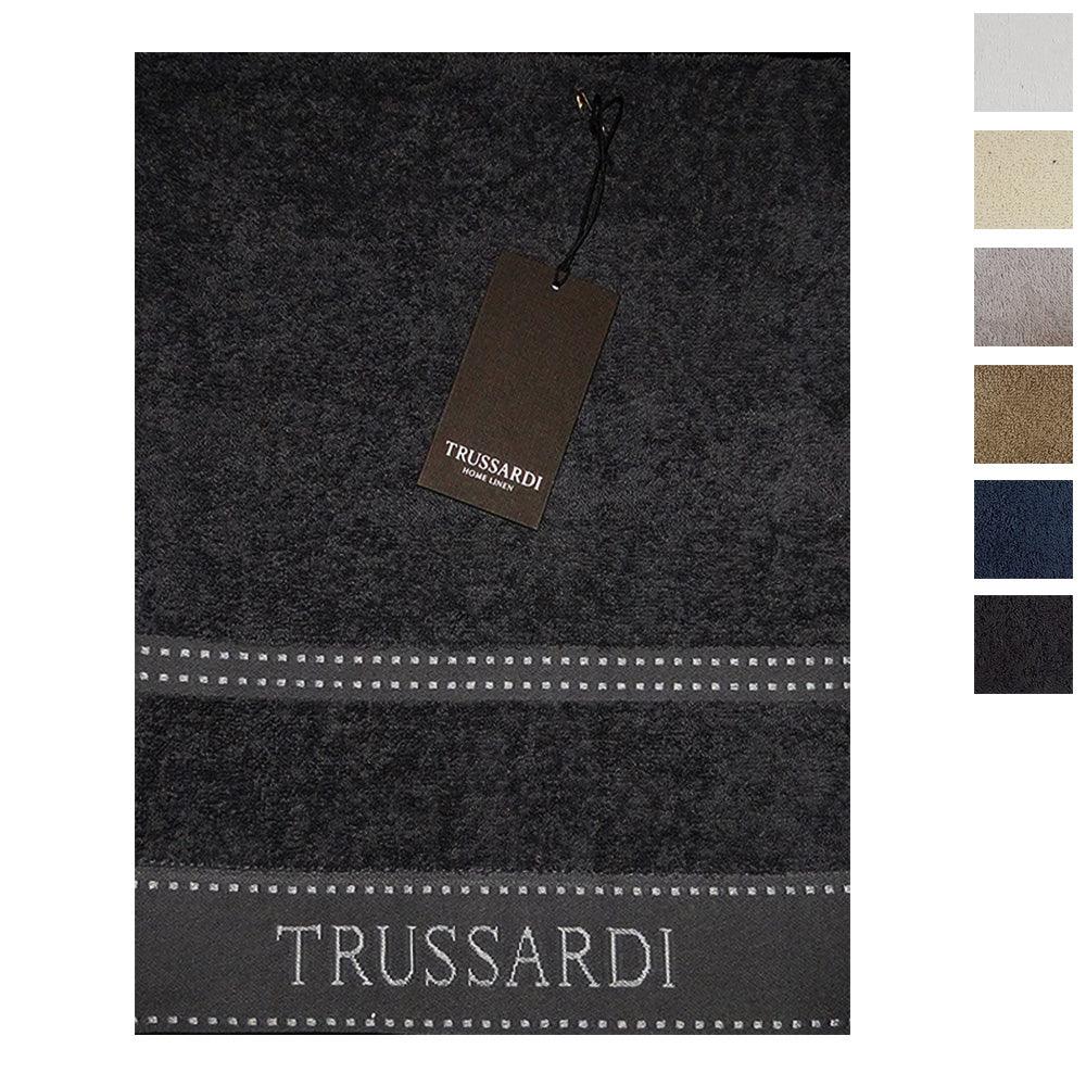 Trussardi Home Telo Bagno in Spugna di Puro Cotone Ribbon S46 - Passarelli Biancheria