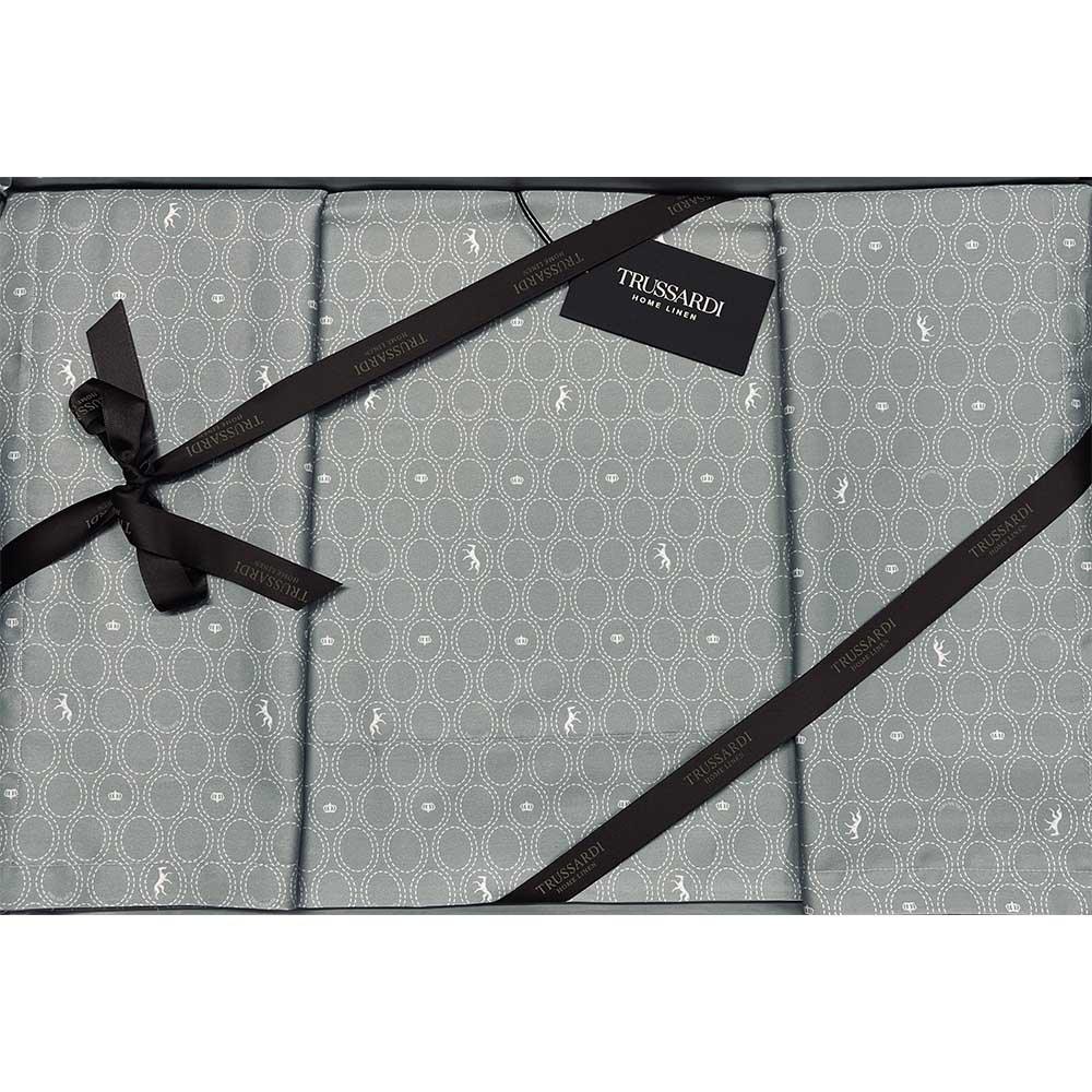 Trussardi Home Completo Lenzuola Matrimoniale Royal Grayhound S220 - Passarelli Biancheria