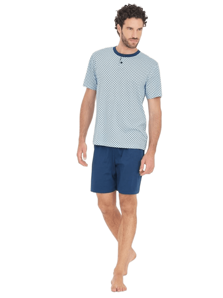 Ragno Pigiama da Uomo 3 Pezzi Maniche Corte U444NT S30 - Passarelli Biancheria